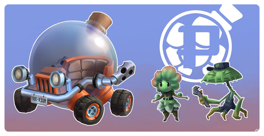 Potted Plant Kart Racer- Pearls