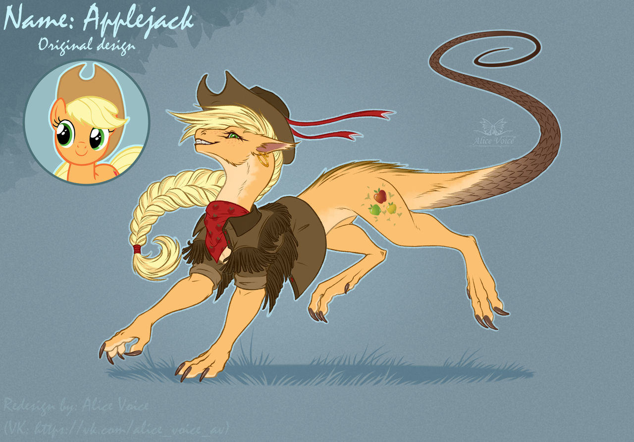 Mlp Applejack Color Inverted Applejack - Redesign (MLP) by AliceVoice on DeviantArt