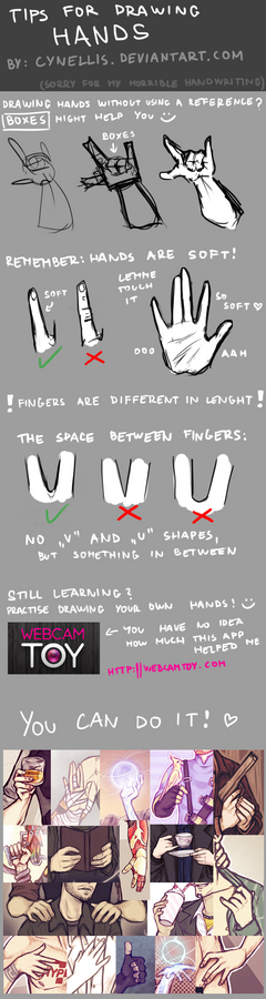 TIPS FOR DRAWING HANDS