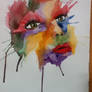 watercolor face