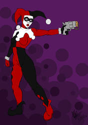 Harley take's a shot by ThePurpleReaper