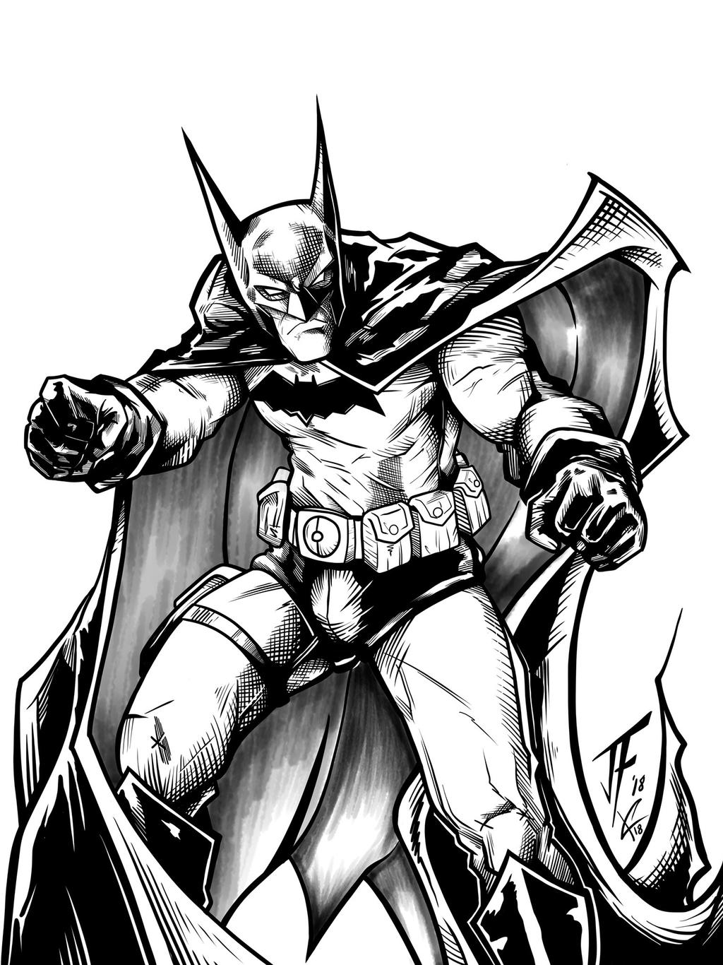 Batman inks by kingcorey25 on DeviantArt