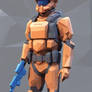 Ai's futuristic low poly soldier