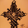 black and white cross
