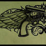 guns and wings tattoo drawing