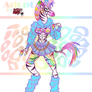 OPEN!! Rainbow Rave Zebra