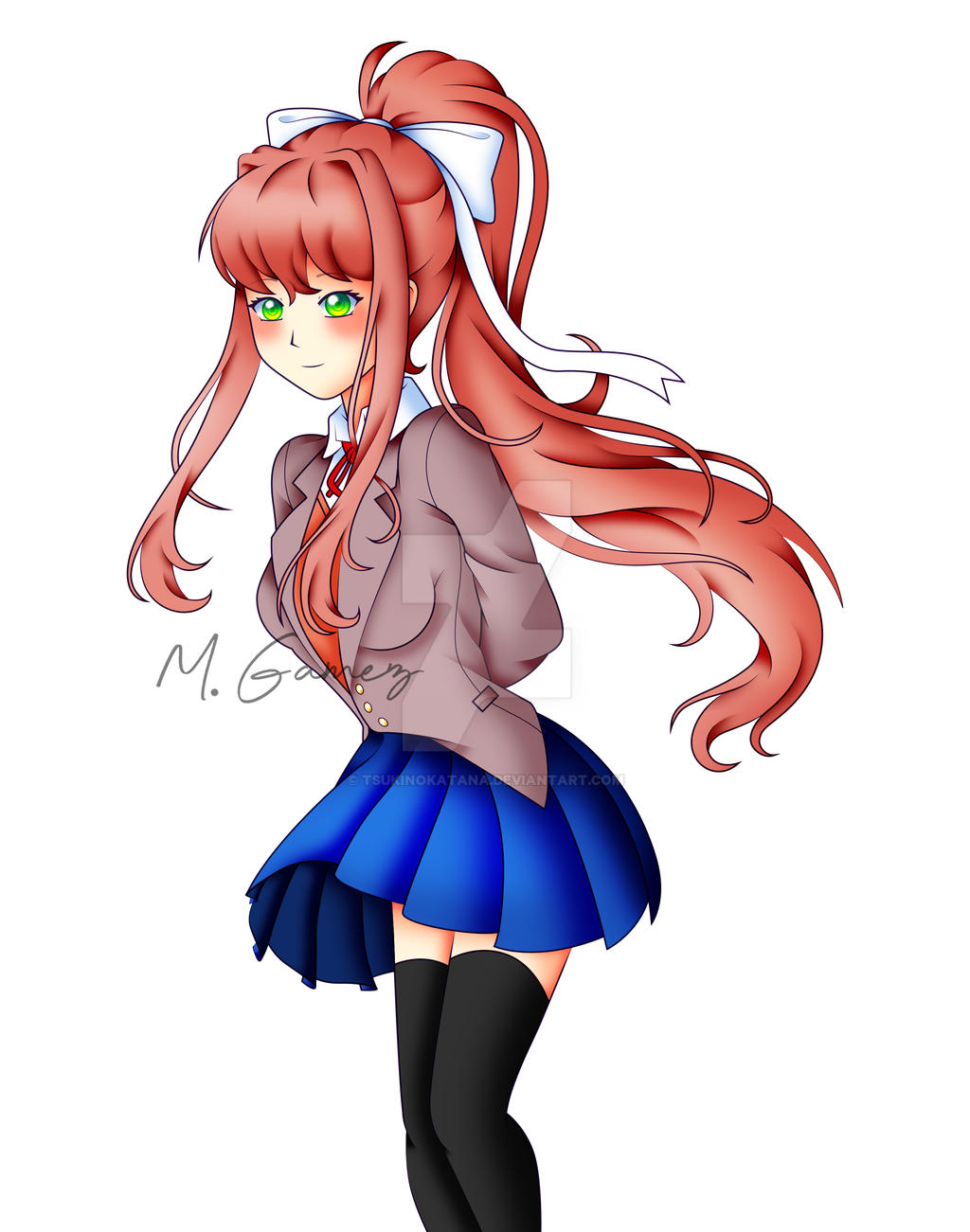 Doki Doki Literature Club - Monika by TsukiNoKatana on DeviantArt