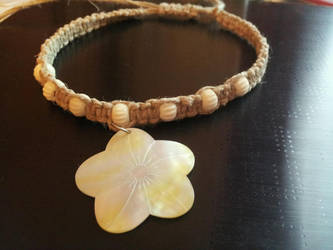 Hemp Macrame Shell Choker