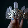 Silver lace quartz crown