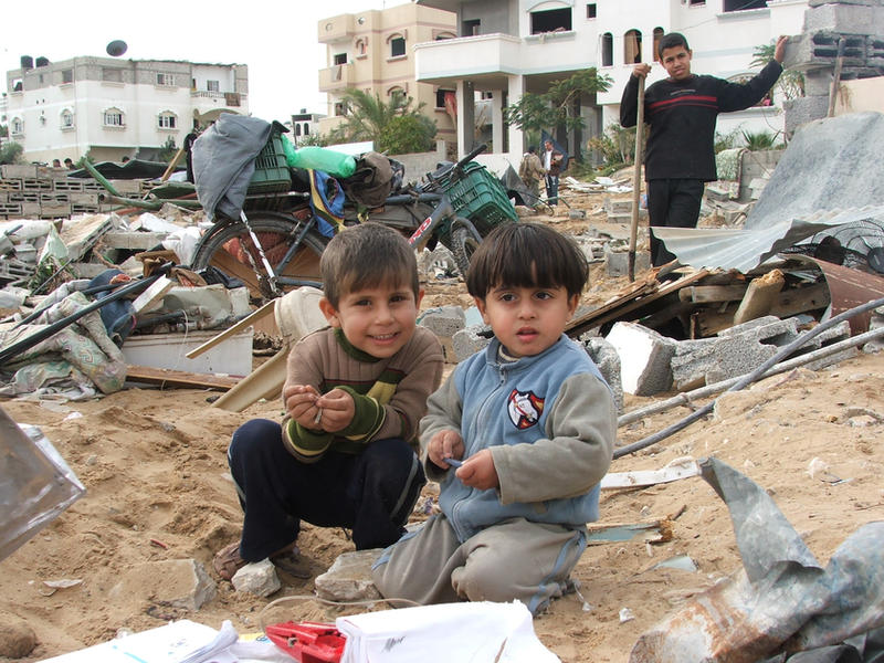 Children Are Homeless in Gaza