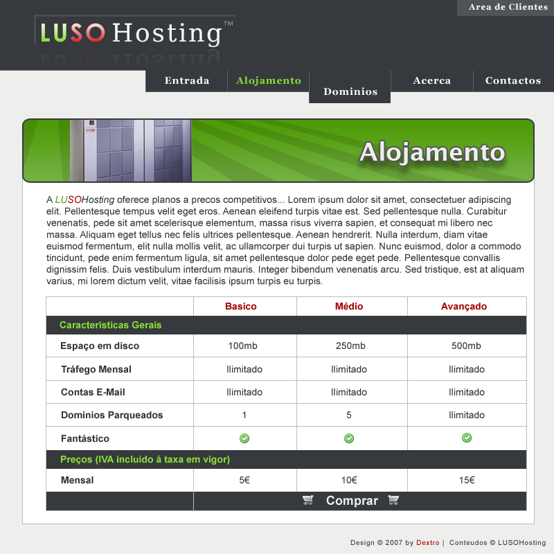 LusoHosting - Content