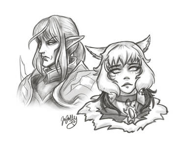 Estinien + Y'shtola - FFXIV