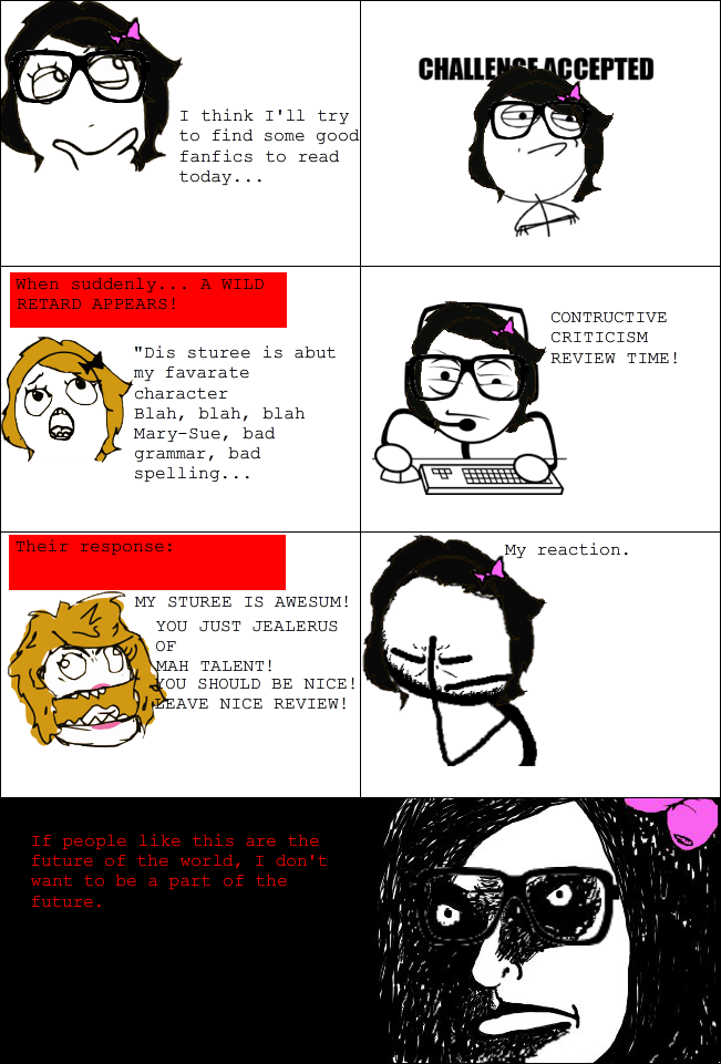 Rage Comics: Retarded Fanfic Writers