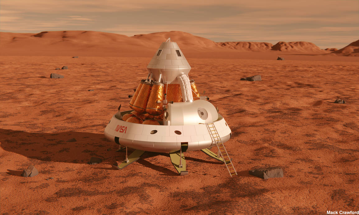 Mars Excursion Module on the surface of Mars by brickmack on DeviantArt