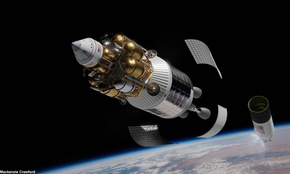 Apollo Flo Program FLO lander on NTR TLI stage by brickmack on DeviantArt
