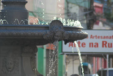 fountain in city center