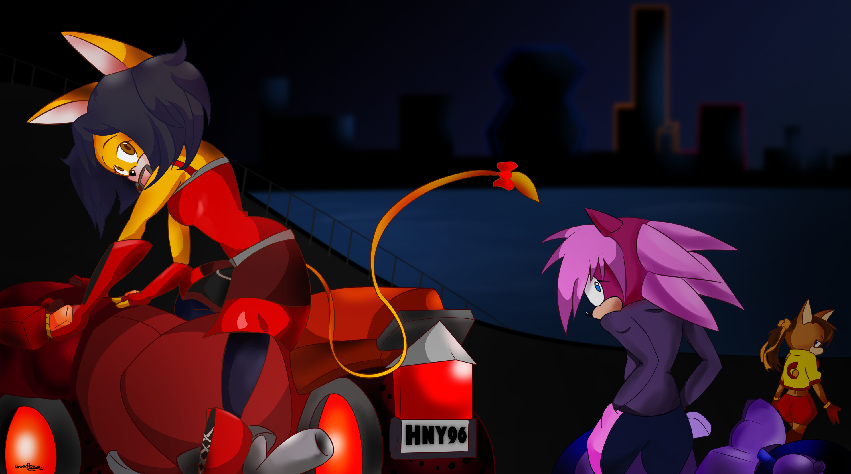 Honey and the wheels