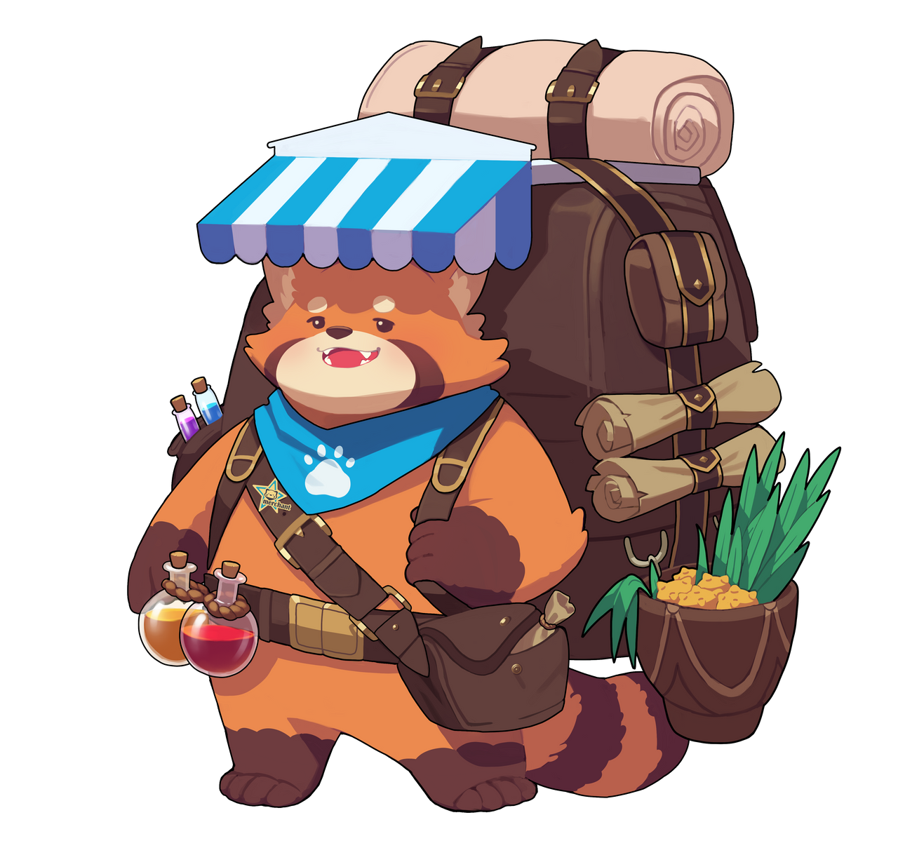 Merchant Mpc Redpanda Merchant NPC by 14afzg on DeviantArt
