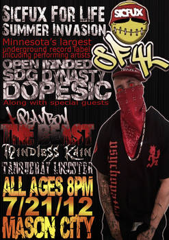 Playboy The Beast Concert Flyer For Mason City