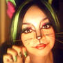 cat gilr Cheshire makeup