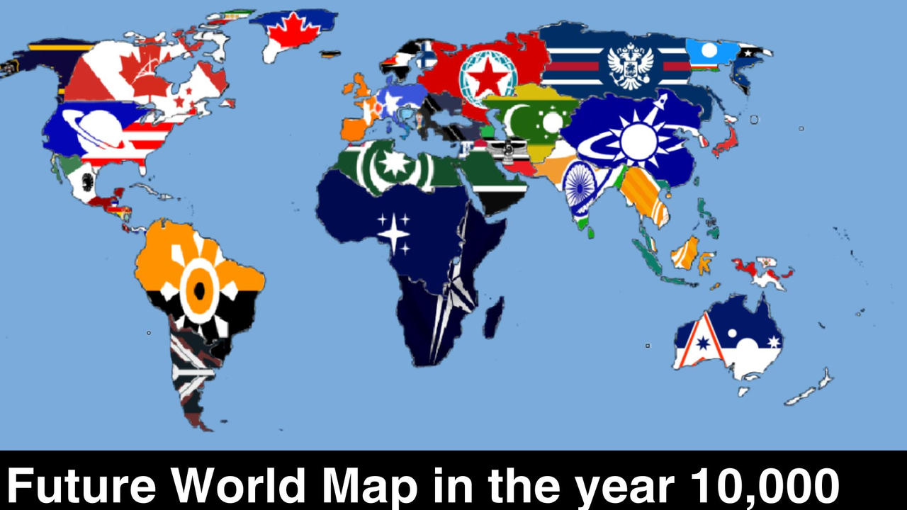 Future World Map in the year 10,000 by TheSantiagoSpartan on DeviantArt