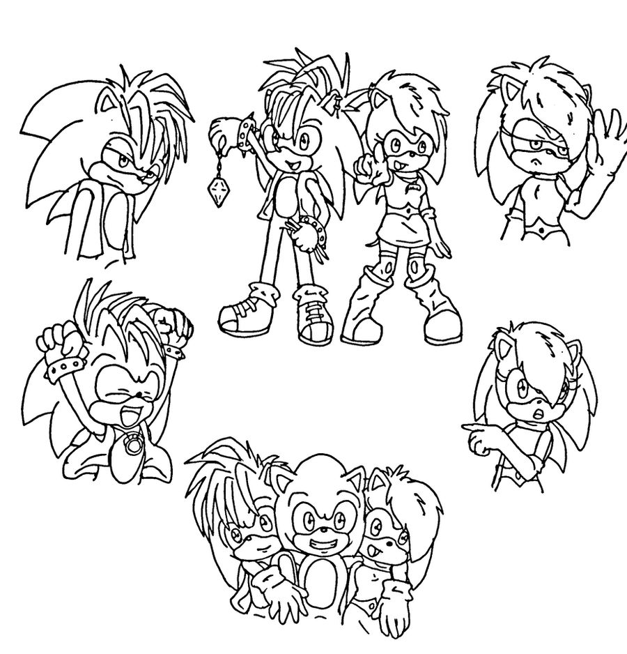 Sonic underground coloring pages
