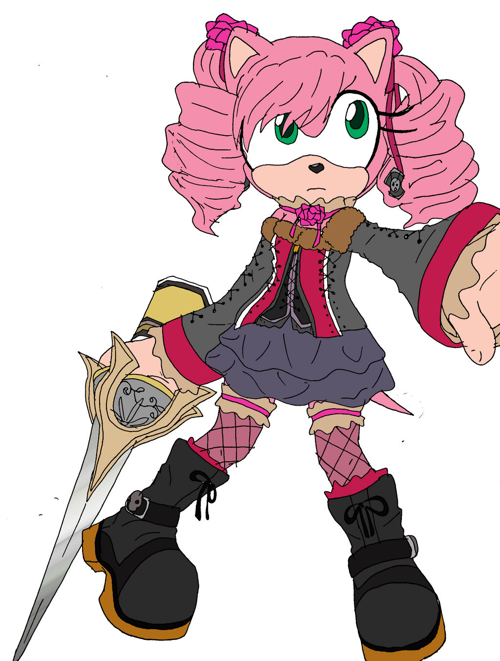 Amy R cosplaying as Amy S by Midnightflaze on DeviantArt