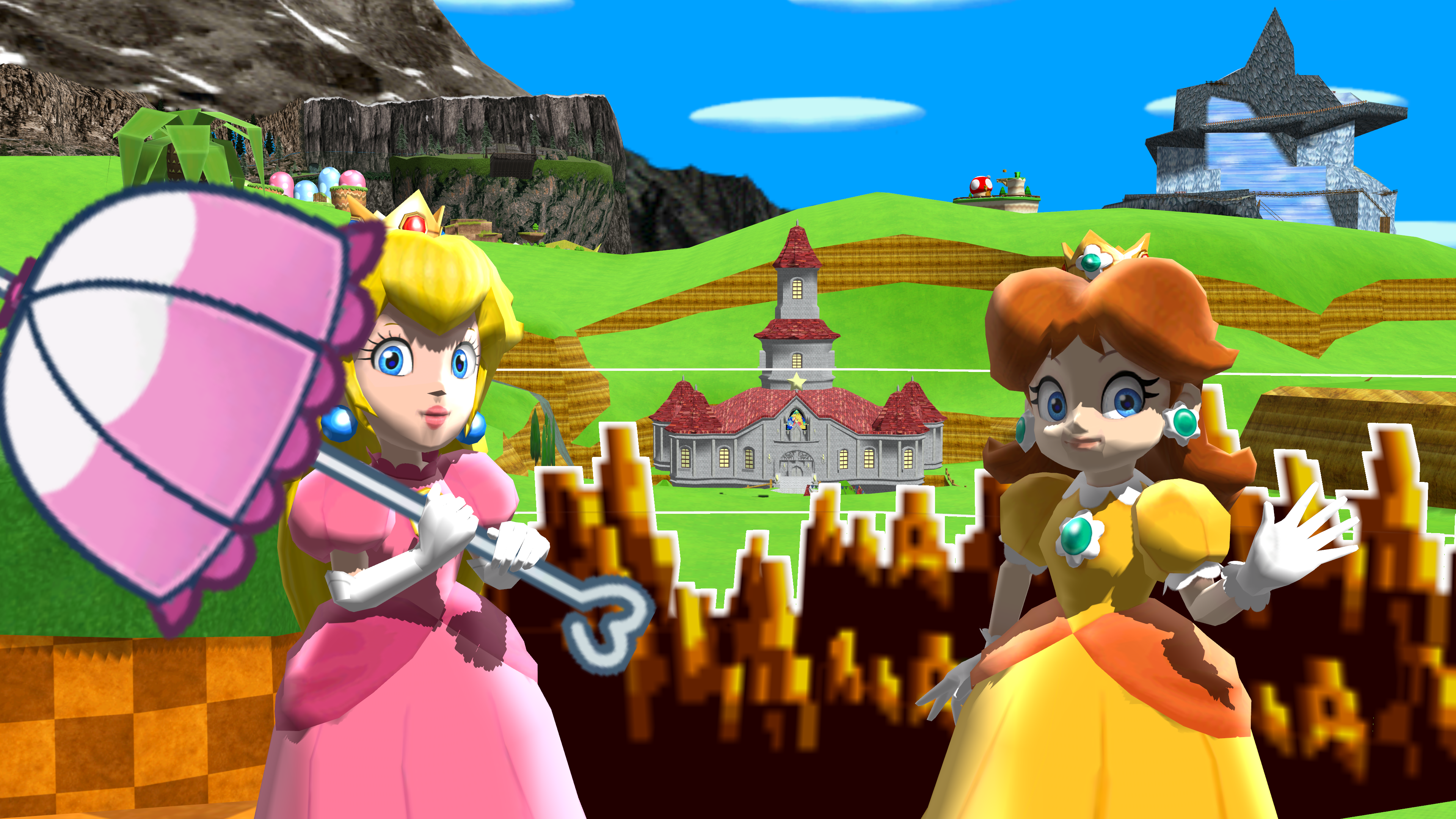 peach and daisy by anyeshouse on deviantART