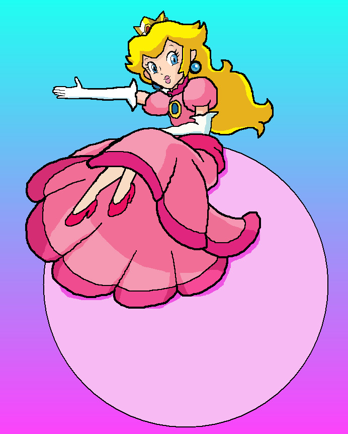 Princess Peach on a Bubble