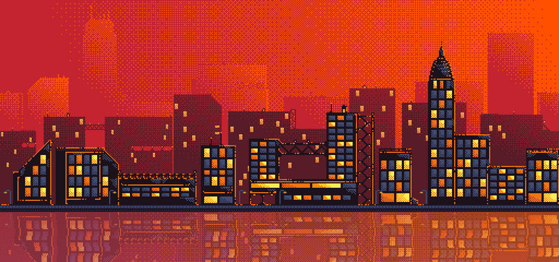 City Skyline Pixel Art by Dulcahn on DeviantArt