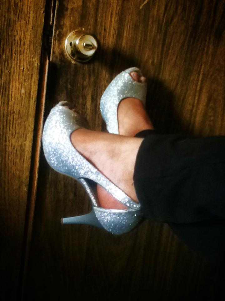 Got some new heels, SPARKLY. Only for a buck too