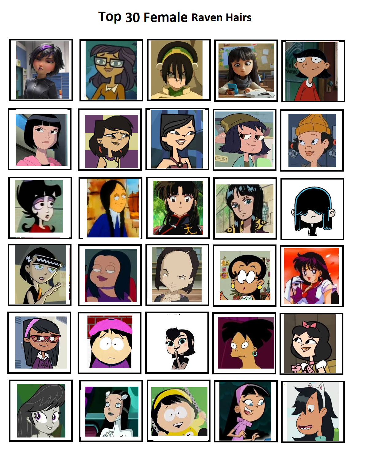 Top 30 Cartoon Raven Hairs by RockyRock76 on DeviantArt Top 30 Cartoon Raven Hairs by RockyRock76 on DeviantArt