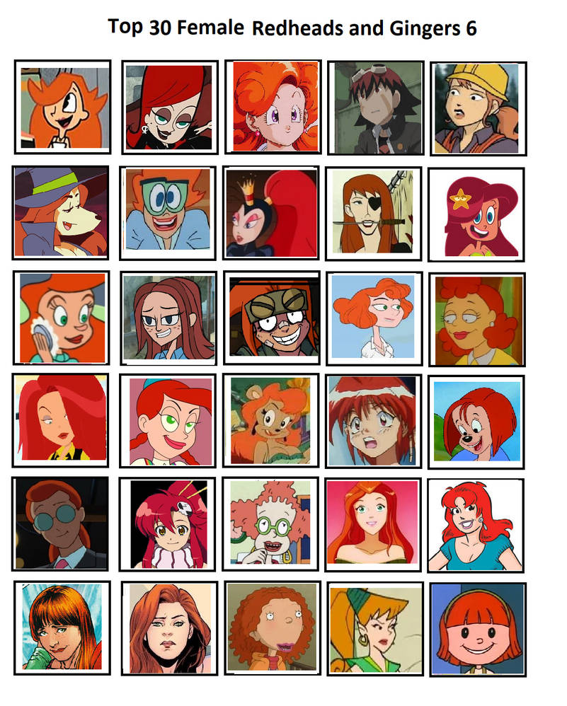 Top 30 Female Cartoon Gingers and Redheads 5 by RockyRock76 on DeviantArt