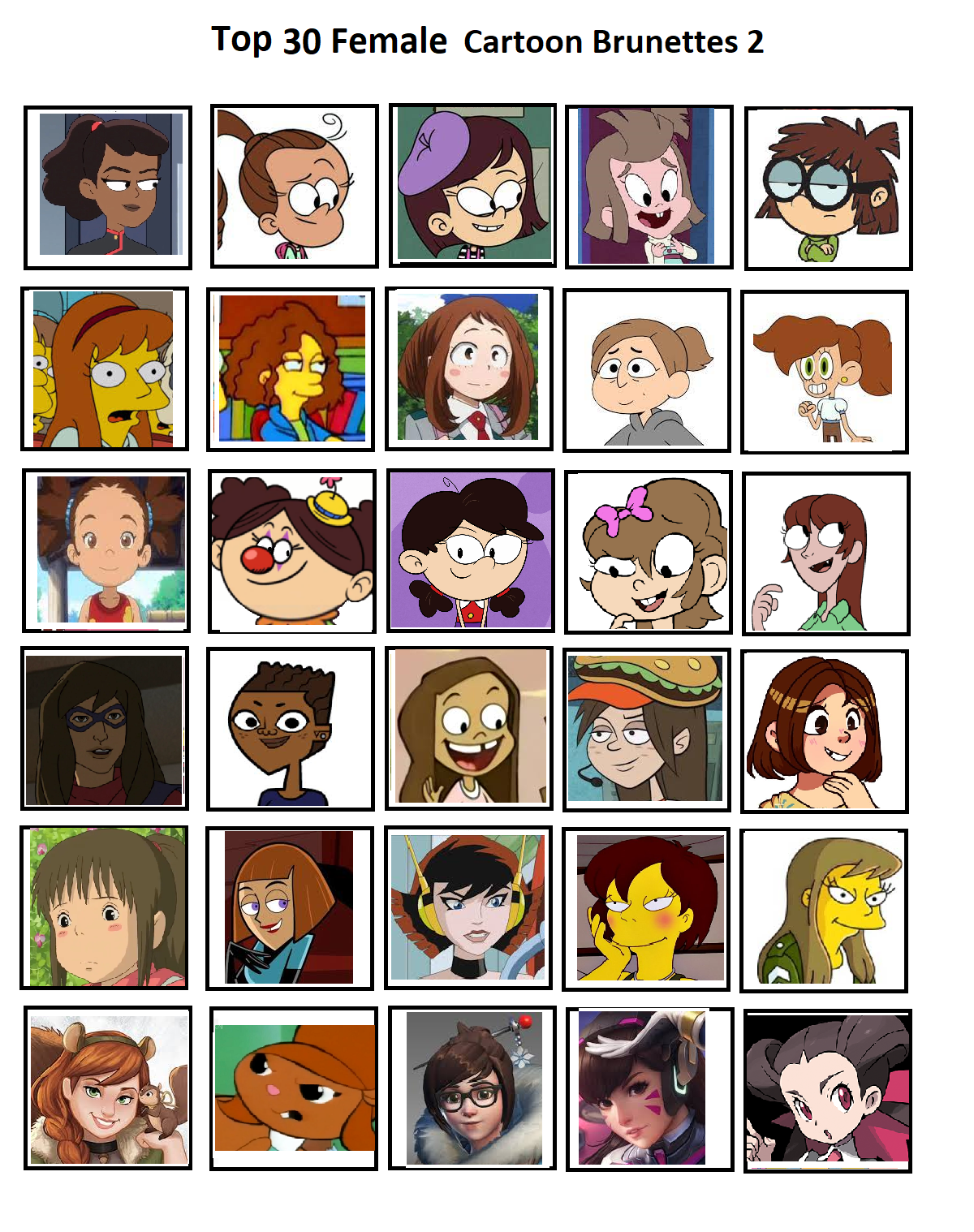 Top 30 Female Cartoon Brunettes 2 by RockyRock76 on DeviantArt Top 30 Female Cartoon Brunettes 2 by RockyRock76 on DeviantArt