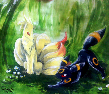 Ninetails And Umbreon