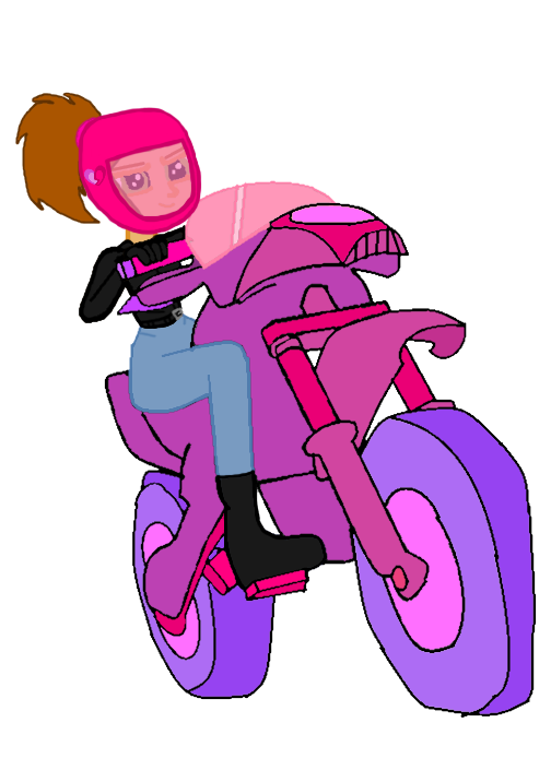 Deviantart Riding Motorcycle Chloe Heartrocks riding a Motorcycle (with Helmet) by CartoonFanBoy1991 ...