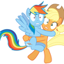 (SPOILERS!) Rainbow Dash and Applejack Spooked