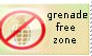 Grenade Free Zone Stamp