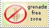Grenade Free Zone Stamp