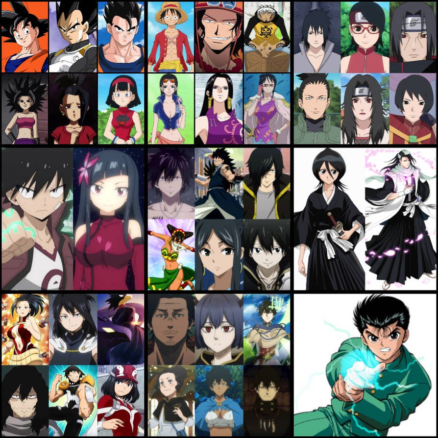 Best Black Hair Anime Characters by OtakuFanBoy20 on DeviantArt