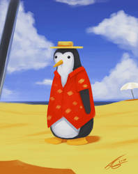 Penguin in the Sun