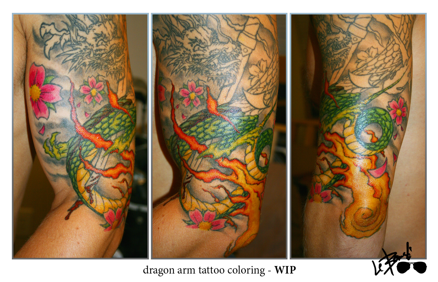 Dragon arm tattoo - WIP