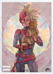 Captainmarvel and cat