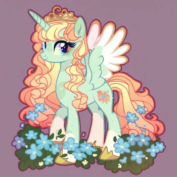 Open flower pony 18