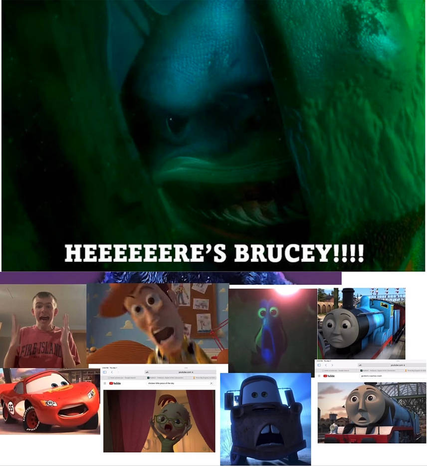 Bruce Scared Deviantart Bruce scares Team Shane by ShaneProductions198 on DeviantArt