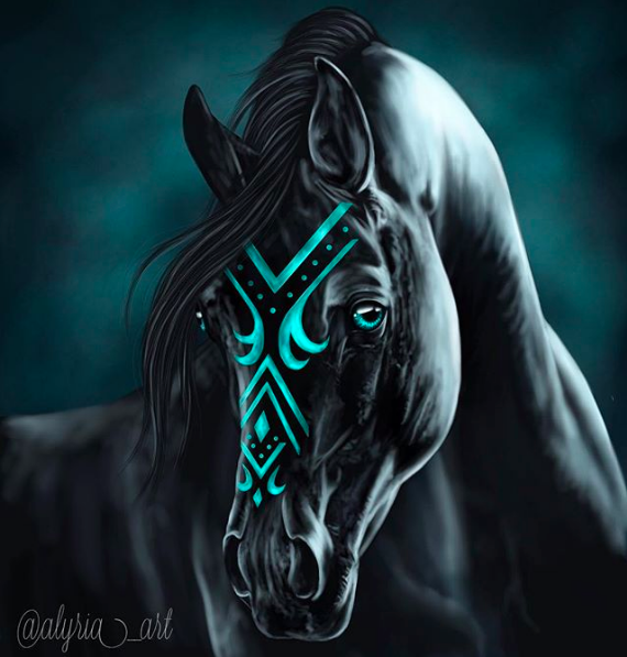 Black Horse Portrait by alyriaart on DeviantArt