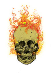 ghost rider's head