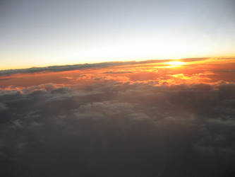 Sunset from plane