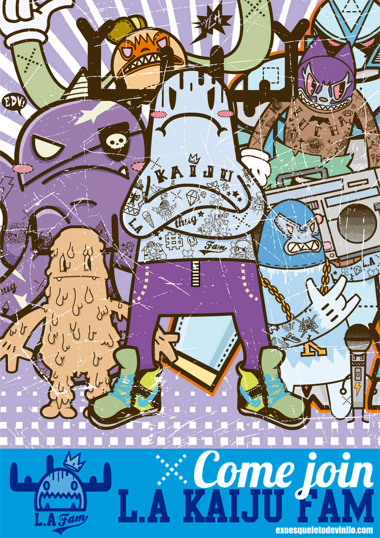 L.A Kaiju FAM characters by ExoesqueletoDV
