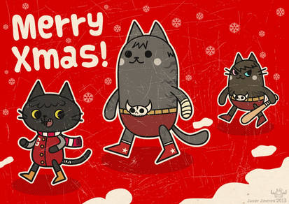 Merry Christmas from the Tres Gatos cat gang!